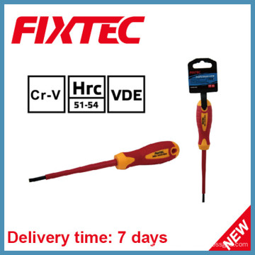 Fixtec Seguridad CRV 4mm 100mm Destornillador con ranura aislada